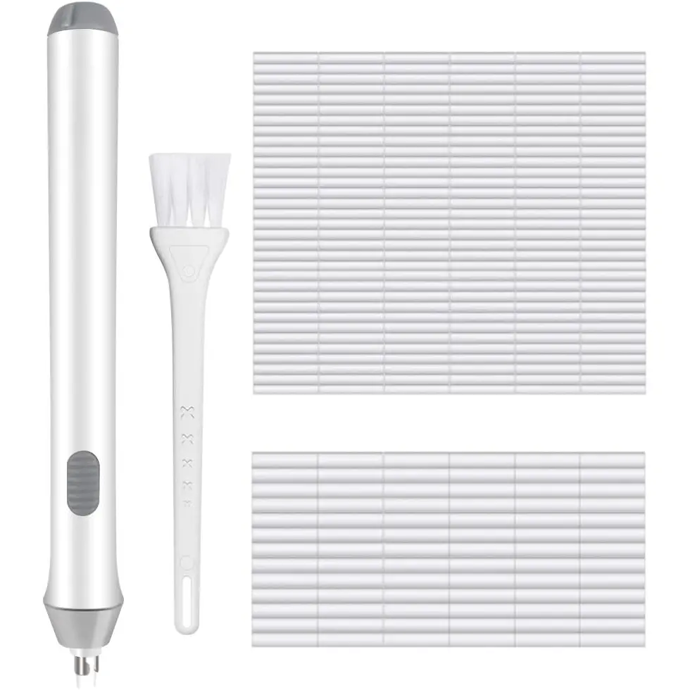 Electric Eraser for Drawing,  Operated Eraser with 140 Refills, Electric Erasers Kit for Artist, Art Erasers for Painting, Sketching, Drafting, Detailer Tool for Crafting-White