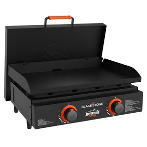 Blackstone Adventure Ready Outdoor Griddle, 2-Burner 22" Propane Flat Top Grill with Cover, Black