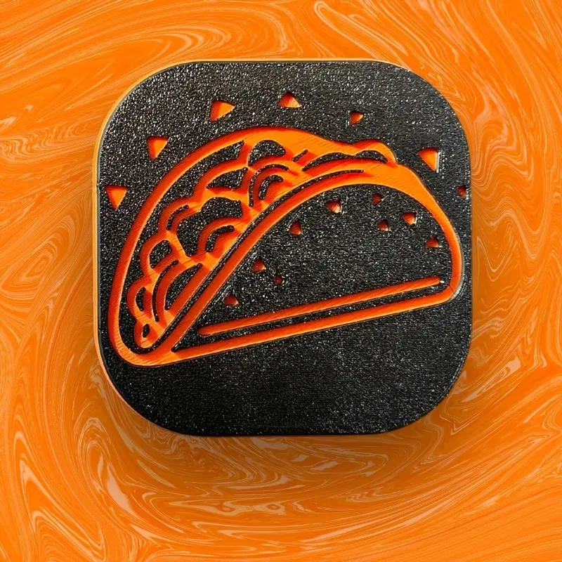 Orange Taco 2" Tow Hitch Receiver Hidden Key Cover
