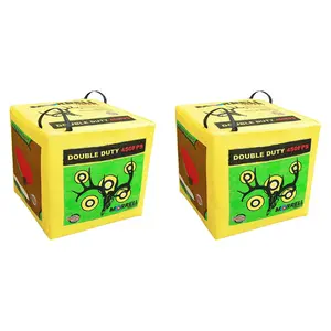 Morrell Double Duty 450 FPS 4 Sided Cube Field Point Archery Bag Target, 2 Pack