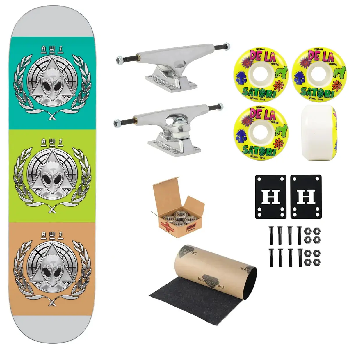 Alien Workshop Premium Complete Skateboard AWOL 8.5" Ft. Krux/Satori/Independent