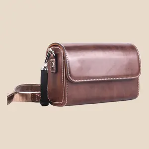 Universal Leather Camera Case for Canon G7X Mark III Sony ZV1 Ricoh GR III and Other Compact Digital Cameras