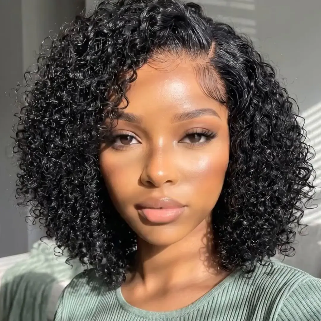 KissLove Hair Short Pixie Cut Wig Human Hair 4x4 Pre Cut Lace Pre Styled Glueless Wig Easy Wear Natural Curly Bob For Black Women #SummerVibes Pre Plucked Wigs