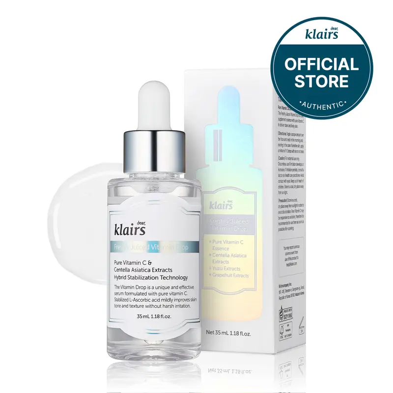 [DearKlairs] Freshly Juiced Vitamin Drop | 5% pure vitamin C serum, 35ml, 1.18oz | a potent skin rejuvenator, ascorbic acid , antioxidant serum for face, korean skincare Comfort Skin Repair Moisturizer Glow Vitamin Beginner Friendly, Centella As