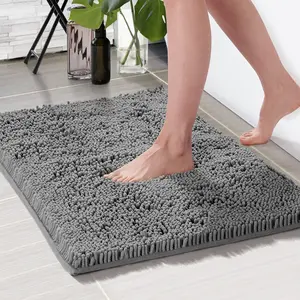 Deconovo Bathroom mat, Water Proof, Toilet Lid Mat & Bath Mat, Bath Rugs, Summer Bathroom Accessories, Machine Washable Low Pile Rugs for Living Room
