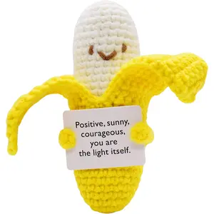 Adorable handmade banana crochet dolls! mini fruit plush toys are soft and well-crafted, perfect as cute little birthday gifts for both kids and adults. A charming tiny companion for desk decor or daily play, bringing smiles and sweetness to everyone