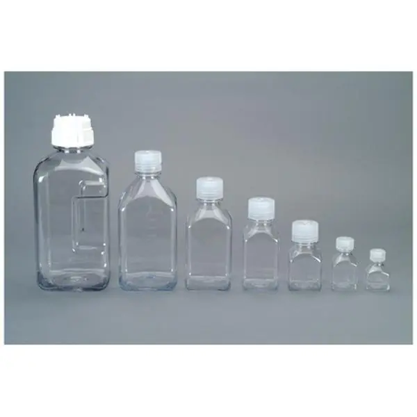 16 Oz. Transparent Lexan Square Bottle - Clear - 16 oz - Leak-Proof Design