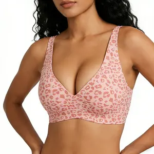 Leopard Jelly Wireless Push Up Bra 1PCVDay Deals- Seamless Deep V Bralette for Women | ComfyT-Shirt Bra for Everyday Wear (S-2XL)