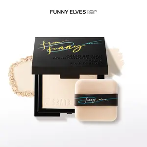 Funny Elves Soft Matte Pressed Powder - 8g, SPF38 PA++, Makeup Cosmetic with Matte Finish for All Skin Types