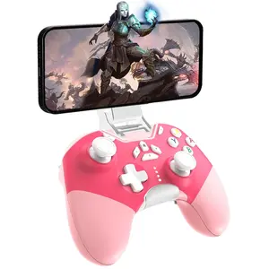 Hall Effect  Controller with Phone Clip,    Controller for Android// Arcade MFi /PC/ with Macro/Lock Joystick Speed/6-Axis/Motors/Turbo/ABXY FUN