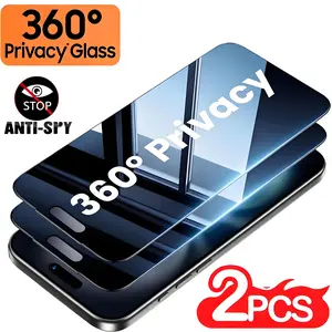 A 360° full-view privacy screen protector specially designed for iPhone X up to iPhone 17 (including Pro, Pro Max, Plus, Air and mini models). Made of tempered glass material, it delivers comprehensive privacy protection and effectively prevents peeping a