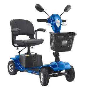 【Summervibes】VEVOR Heavy-Duty 4 Wheel Mobility Scooter for Adults & Seniors - Folding Electric Powered Mobility Scooter & 12 Mile Long Range, Travel Scooter with 9° Climbing Capacity, 265lb Capacity