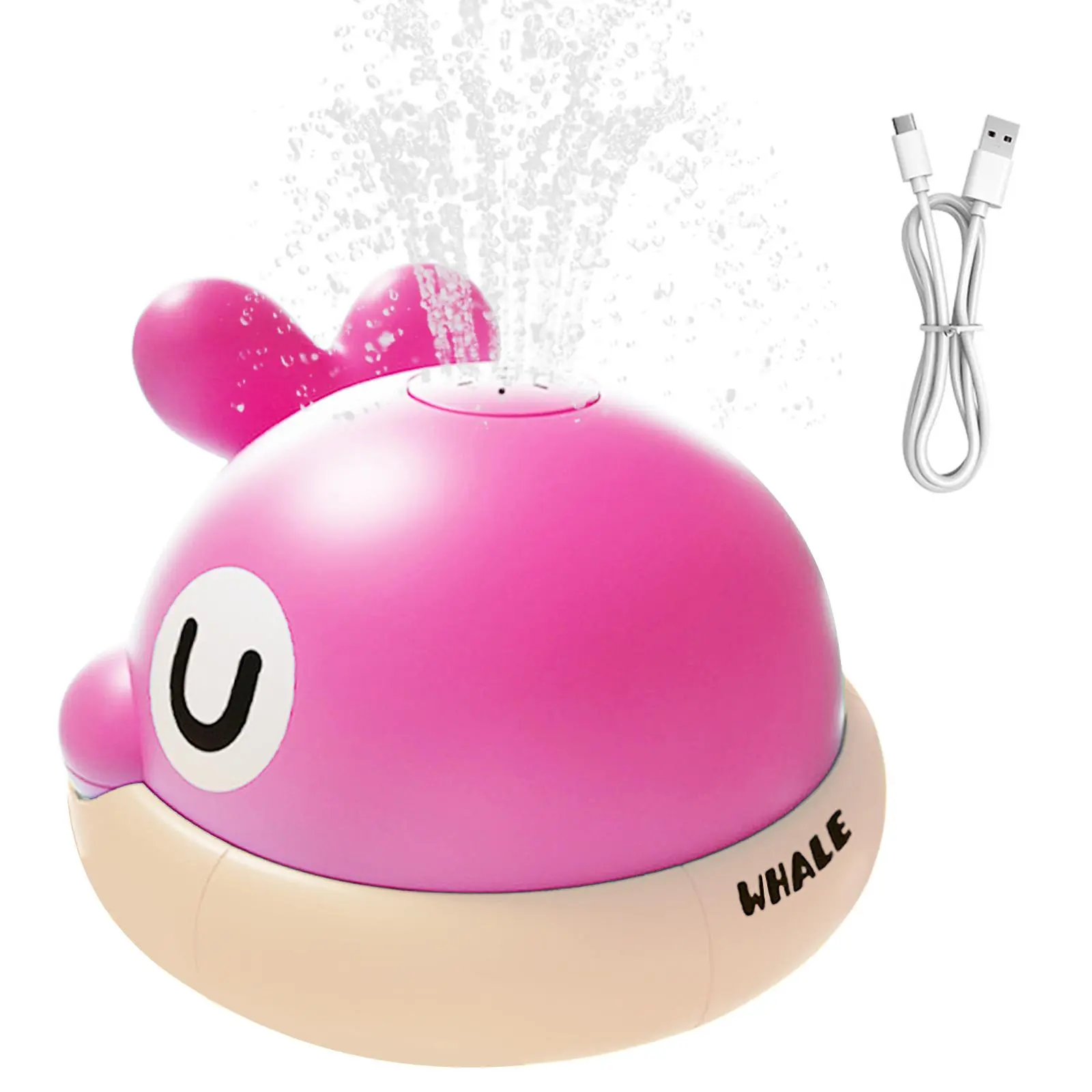 Baby bathtub fountain toys, children's swimming pool toys, baby bath toys, rechargeable whale bath toy sprinklers, luminous bath toys, water table toys for children aged 2-4, birthday gifts for boys and girls.