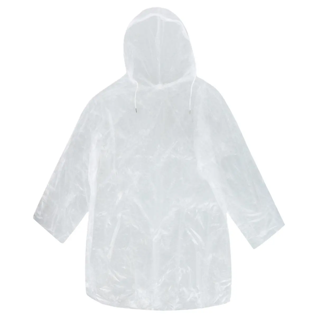 CTM Kids' Clear Rain Poncho with Stringed Hood, Ponchos