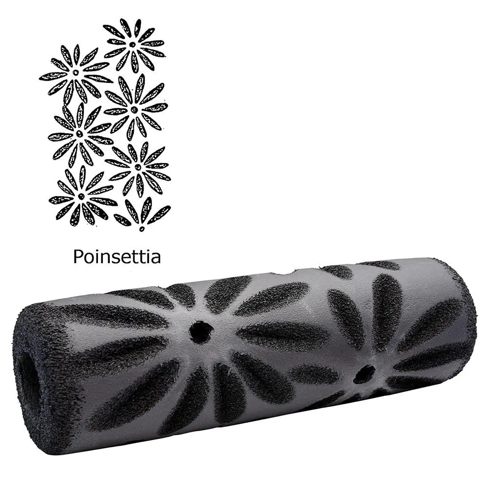TOOLPRO Decorative Poinsettia Foam-Texture Paint Roller Cover - Rich Stucco Look, Hides Blemishes, Fits Standard 9-Inch Frames, Beautiful Pattern, Merchandiser-Friendly Packaging, Ideal for Ceilings (Home Improvement, Building Supplies, Wallpaper Tools),,