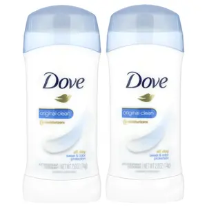 Dove Antiperspirant Deodorant, Original Clean, 2 Pack, 2.6 oz (74 g) Each