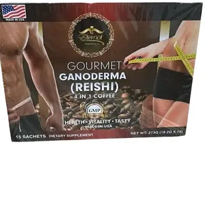ETERNAL COFFEE GANODERMA 4 IN 1 Reishi Blend Instant Coffee with Ganoderma - No Artificial Ingredients, Light Roasted, Suitable for All Ages - Flavor Beverage