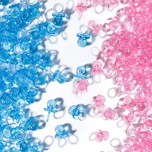 Baby Bath Game Mini Pacifier Set, 50 Acrylic Pacifiers for Newborn Baby Shower Decorations, Cute Gender Reveal Party Favors, Table Scatter Gifts