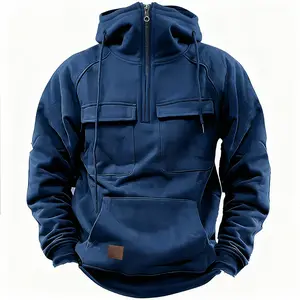Cargo Hoodies For Men Tactical Sweatshirt Quarter ZipCargo Pullover Hoodies Workout Gym Men Fashion OutdoorHoodies, Man sweatshirts, Cargo Hoodies, hooded collar