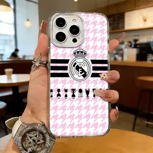 Pink Houndstooth Stripe Magnetic MagSafe Snap Case for iPhone 17/16 Pro Max 15 Pro 14 13 12 Mini 11 XR XS Plus SE Shockproof Slim Protective Cover