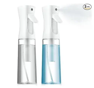 CLOUDSEA 2 Pack Continuous Spray Bottles - Ultra Fine Mist Sprayer | Water Spray Bottle For Hair Mister Spray Bottle | Hair Spray Bottles For Hairstyling, Cleaning, Salons - 2pk 7.04 OZ / 200 ML，White