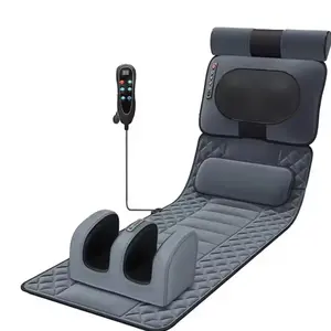 Full Body Massage Mat with Heat Foldable Back Massager for Neck Shoulders Waist & Legs Relaxing Massage Pad Best Gift for Birthday Holidays