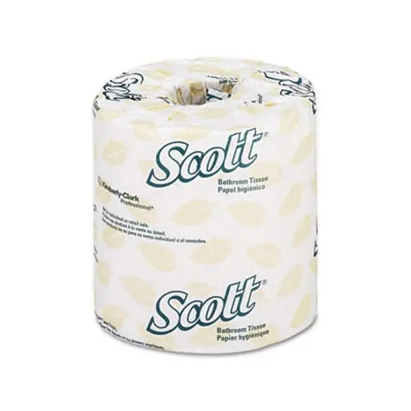 Kimberly-Clark SCOTT Bathroom Toilet Paper, 2-Ply Absorbent Embossed Premium Tissue, EPA Compliant, Non-Toxic, Post-Consumer, 605 Sheets per Roll, 20 Rolls per Carton