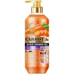 Extra-large CARROT B CAROTENE SCRUB SHOWER GEL 1000ML Moisturizing and moisturizing skin lasting fragrance Scented all seasons whole family large capacity shower gel