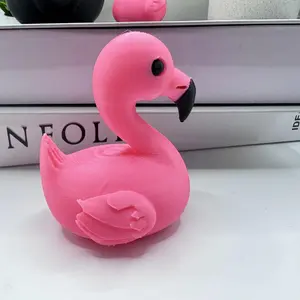 1PC Pink Flamingo Figurine Cute Mini Decor | Aesthetic Desk Ornament, Trendy Desktop Ornaments, Home Office Decor, Trendy Gift for Kids Friends Flamingo Lovers, Party Holiday Decoration, Home Decor Ornaments