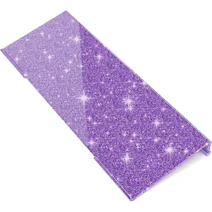 Comfortable Computer Keyboard Stand - Ergonomic Keyboard Riser Acrylic Tilted Keyboard Holder for Easy Typing&Working at Home Office - Fits All Keyboard Sizes - 17'' Wide (Glitter Purple)