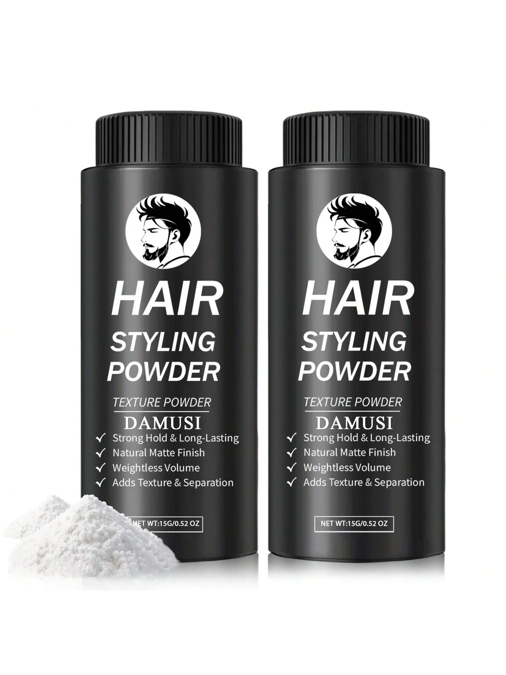 2pcs Hair Styling Powder - Haircare Volumizing Texture Powder for All Hair Types - Matte Finish, 24-Hour Hold, Non-Sticky Formula
