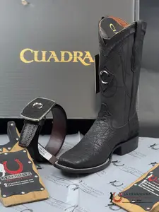 CUADRA BOOTS ELEPHANT BLACK ELEFANTE SQUARE TOE CU847