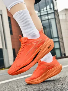 Speed Boost Carbon Plate Shoes | Soft Elastic Dual Density Midsole | Gradient Fashion Look | Teenager Long Distance Running