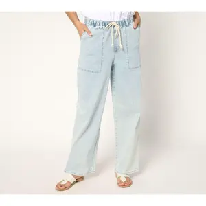 Studio Park x Amy Stran Petite Drawcord Jean- Pebble Wash