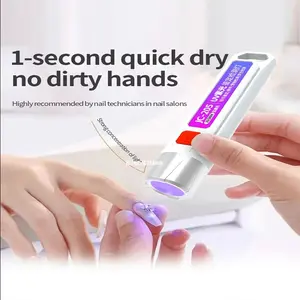 Mini Portable LED Nail Lamp, Nail Dryer, Digital Display, USB Rechargeable Lithium Battery, Compact Design, Ideal for Home and Travel, Perfect Gift