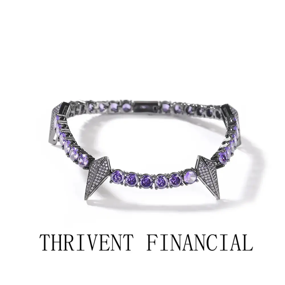 Men's Black Panther Tennis Bracelet Iced out Bracelet - Heavy duty 5mm Thick Chain, Men's Jewelry Ideal Gift for HimTHRIVENT FINANCIAL