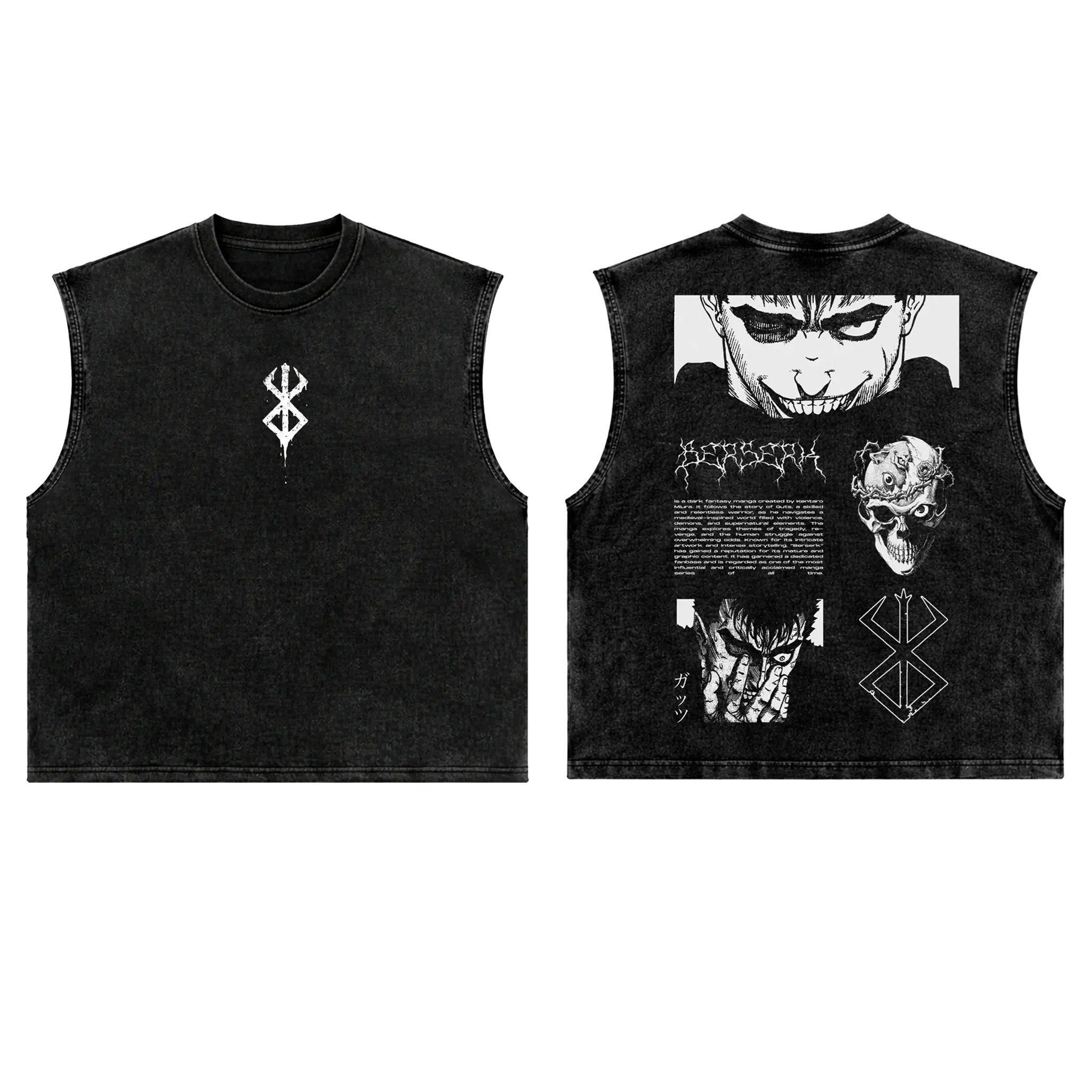 Berserk Workout Tank, Gym Tanktop, Workout Tank, Anime Merch Fan, Anime Tanktop,Gym Men's Top, Training Tank