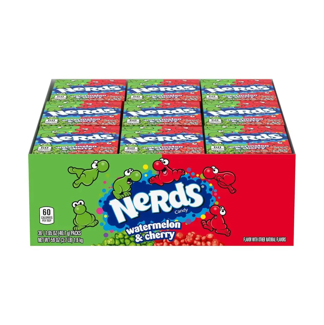 Nerds Watermelon & Wild Cherry Candy – 36 Count, 1.65 oz Boxes