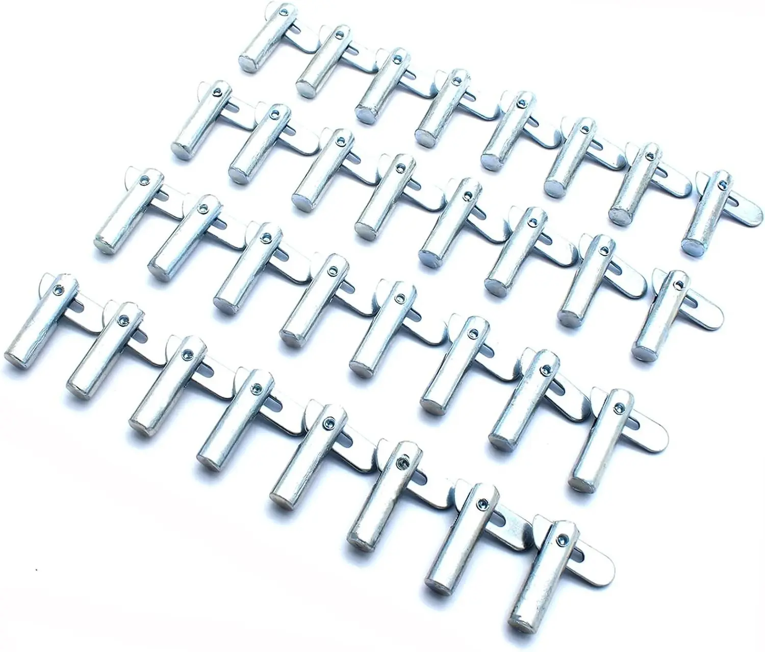 32 Pcs Steel Galvanized Detachable Scaffolding Fittings and Guardrail System Locking Pins, Hinge Pins, Shelf Brackets, Welded Fixing Pins