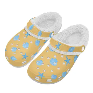 Blue Starfish Fur-Lined House Clogs