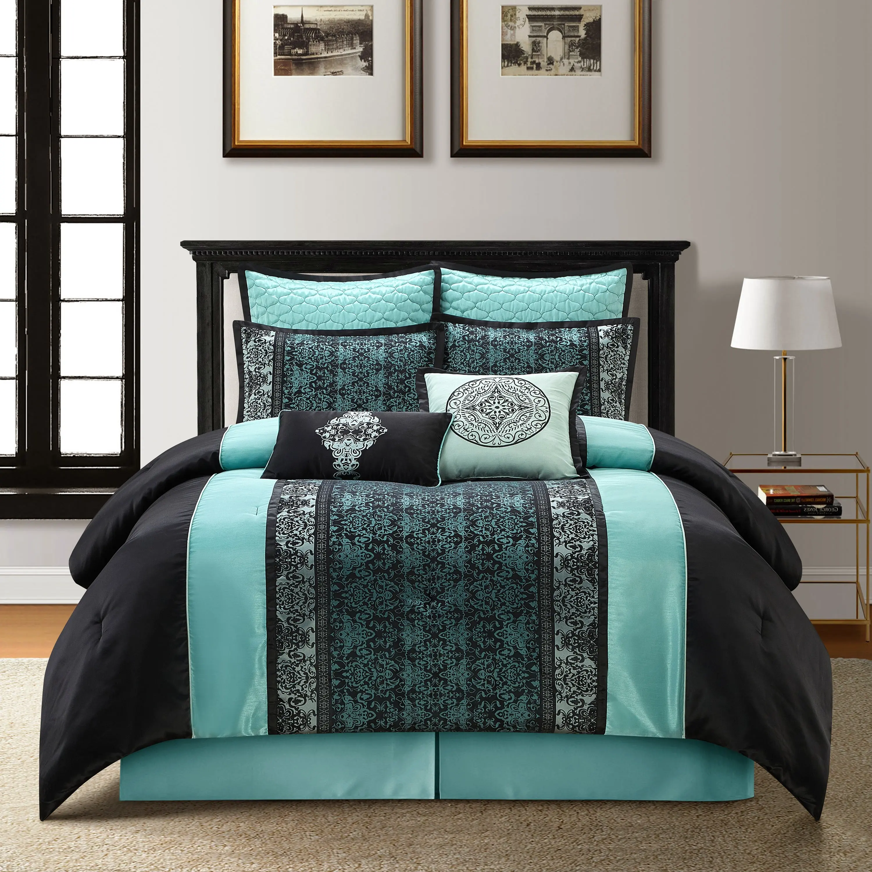 Arabesque Damask 8-Piece Comforter Set Arabesque Damask 8-Piece Comforter Set