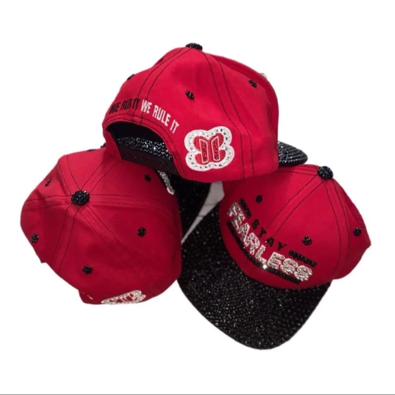 Nikki Bella WWE Stay Fearless Bling Baseball Hat In Jet Black Crystals  New Nikki Bella Stay Fearless Rhinestone Red & | Mercari main image 4