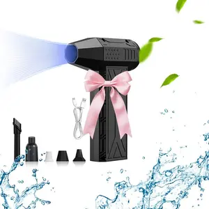 Portable mini jet dryer blower, gear turbine fan, powerful blowing, wireless brushless car air purifier, handheld, Rechargeable Blower, Cordless Air Blower, Powerful Blowers