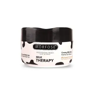 Morfose Milk Therapy Hair Mask | Deep Repair & Hydration for Dry, Damaged Hair | Soft, Smooth & Shiny Finish | 16.9 oz