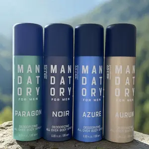 MANDATORY Body Spray 180ml - Four Scents Paragon Noir Azure Aurum - Ideal Holiday Gift - Fresh Scent - Versatile for Any Occasion