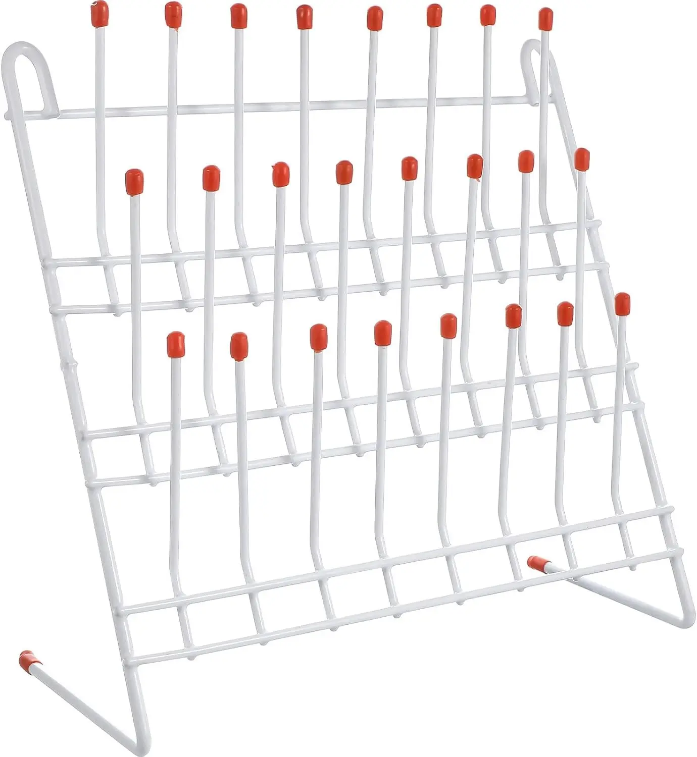 Tube Drying Rack Laboratory Draining Rack, Glassware Beaker Drying Holder Steel Wire Test Wall-Mount Tree Stand Cleaning Frame Tool 24 Pegs Bottle Drying Rack