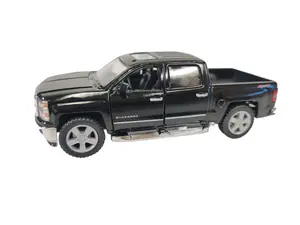 KINSMART: 2014 Chevrolet Silverado 1:46 Scale Die Cast Metal Toy Truck with Openable Doors & Pull-Back Action, Officially Licensed