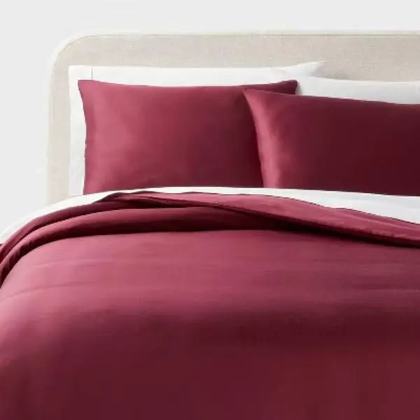 Threshold Lyocell Duvet Cover and Sham Set - Soft Bedding Set, Standard Size, Solid Hues Bed Cover
