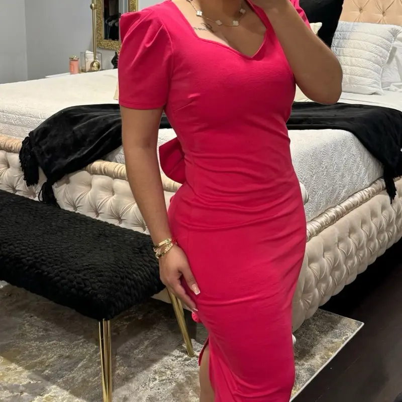 Dress with bow