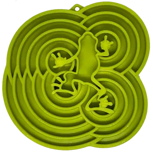 Water Frog Design eTray Enrichment Shallow Slow Feeder Dog Bowl for Healthy Eating & Digestion 8" Wide X 8" Tall